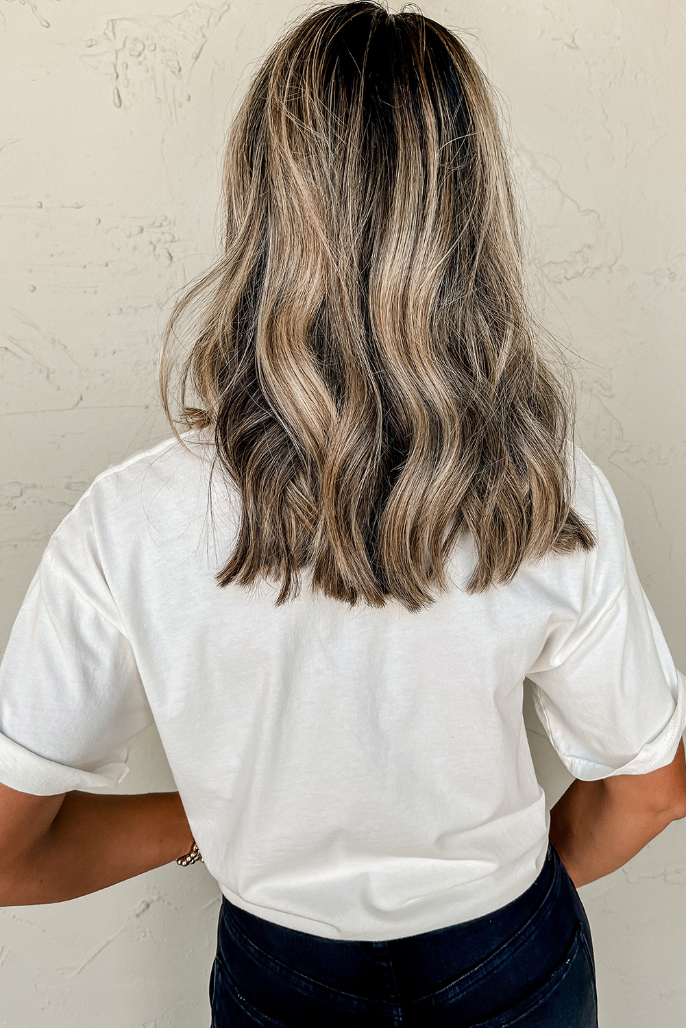 White Game Day Bowknot Embroidered Graphic Casual Tee - loveforevers