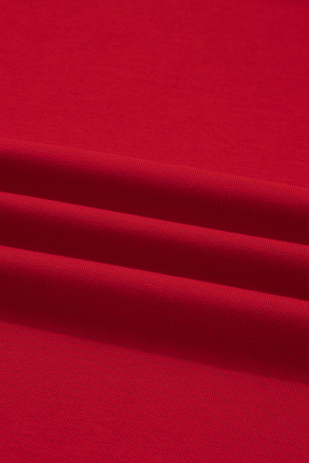 Fiery Red Contrast Striped Detail Varsity Sweatshirt - loveforevers