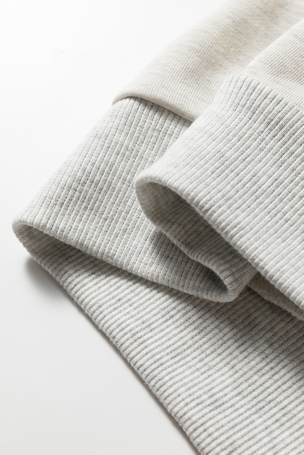 Beige Striped Drop Shoulder Round Neck Pullover and Jogger Pants Active Outfit - loveforevers