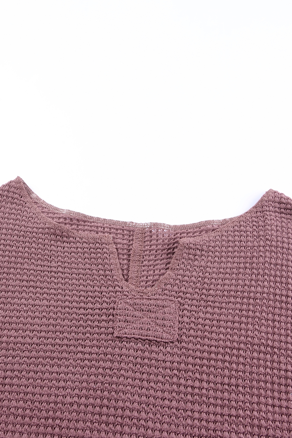 purple Waffle Knit Loose Long Sleeve Top - loveforevers