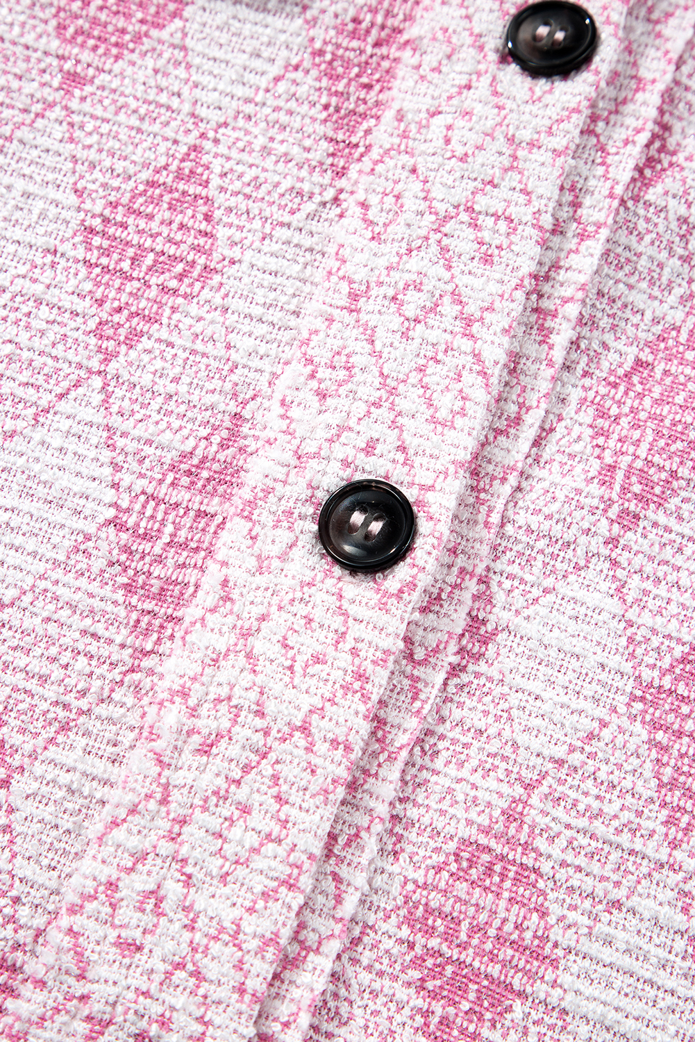 Delicacy Geometric Print Textured Flap Detail Shacket with Pocket - loveforevers