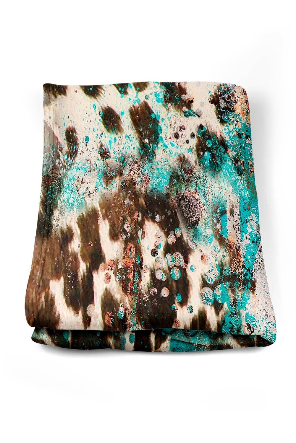Multicolour Cow Spots Plush Blanket - loveforevers