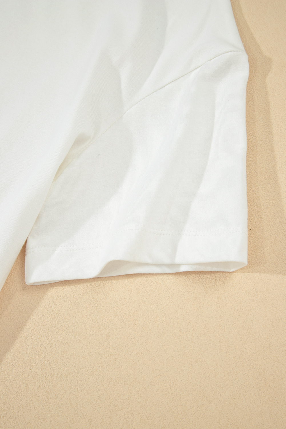 White Drop Shoulder Crew Neck Shift T Shirt Dress - loveforevers