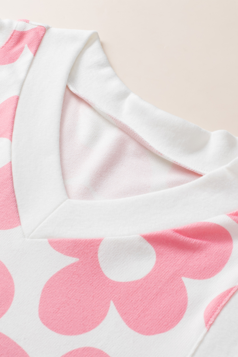 Pink Cute Flower Knitted V Neck Tank Top - loveforevers