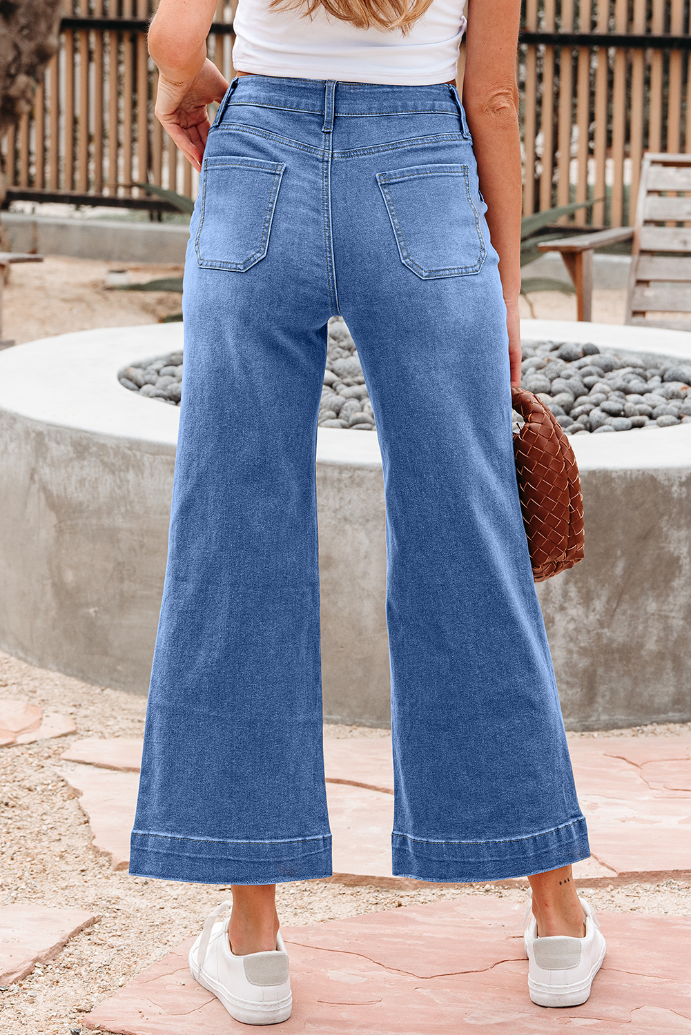 Breen Cropped High Rise Wide Leg Jeans - loveforevers
