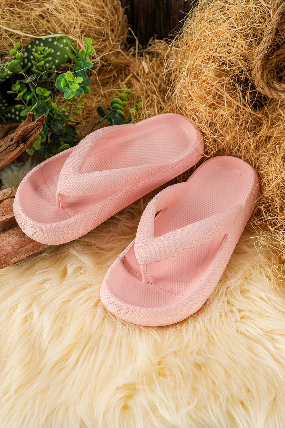 Pink Soft EVA Flip Flops - loveforevers