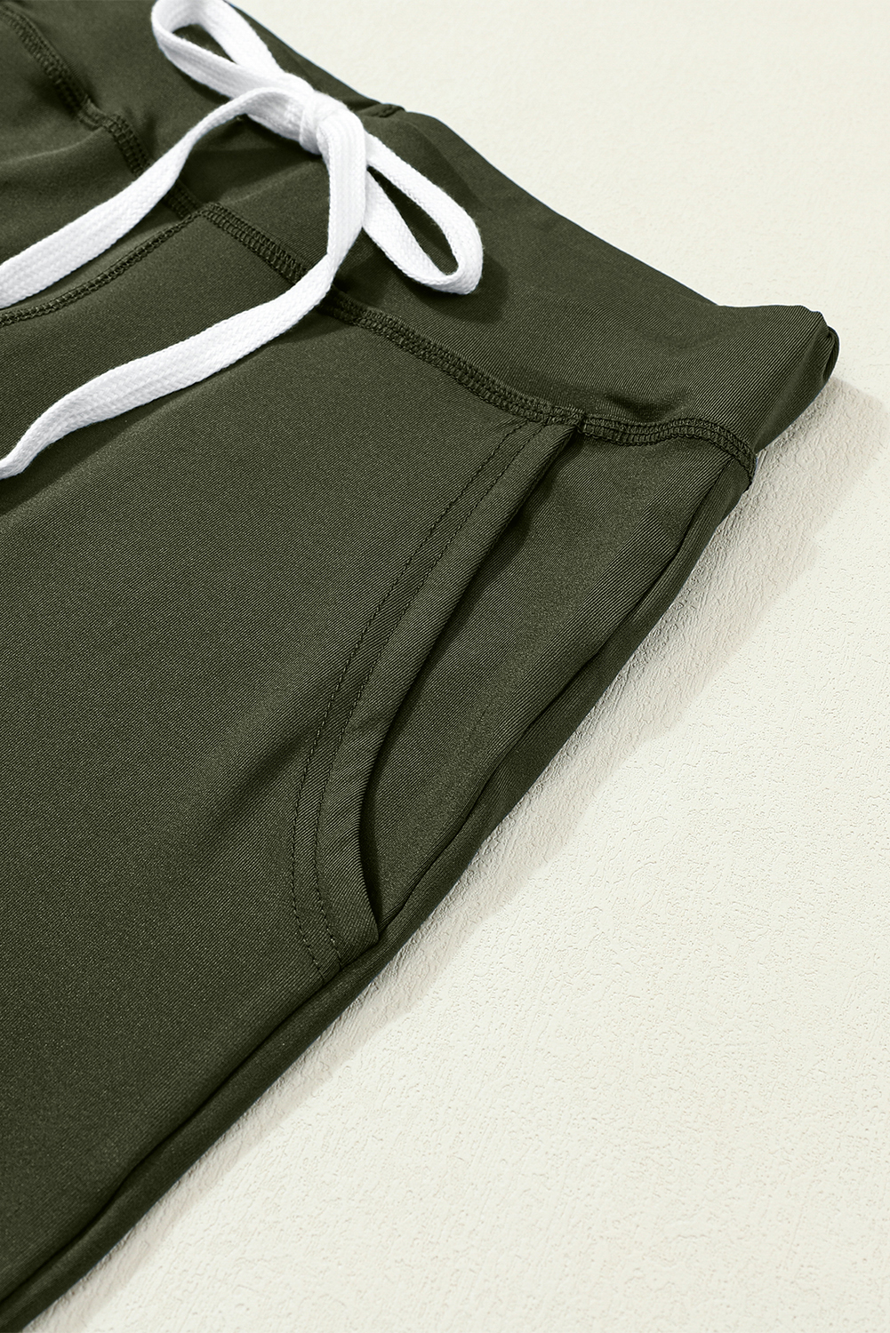 Black Drawstring Elastic Waistband Pocketed Joggers - loveforevers