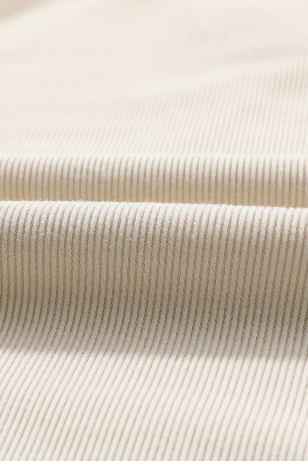 Beige Collared Split Neck Ribbed 2pcs Athleisure Outfit - loveforevers