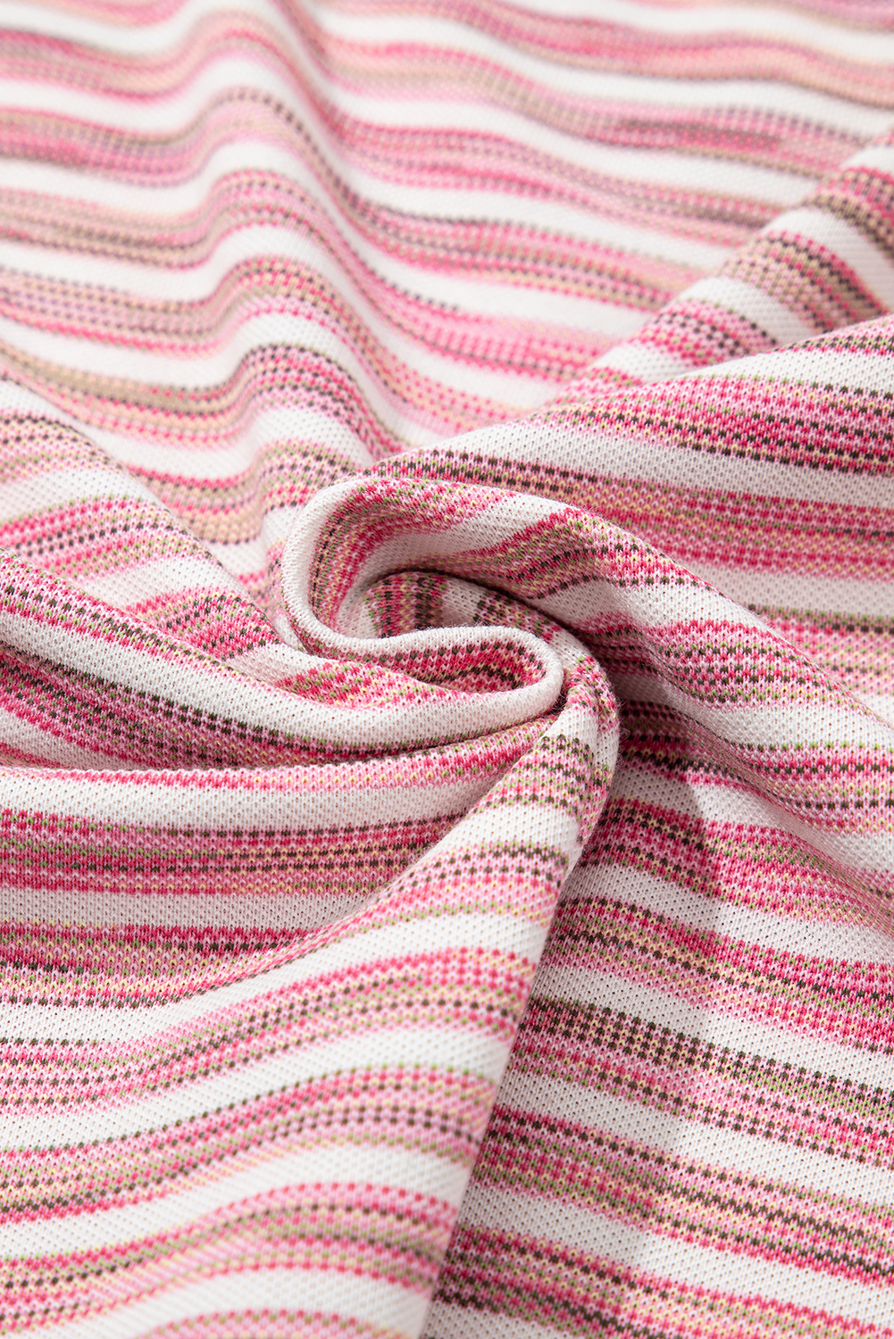 Pink Stripe Contrast Trim Yarn-dyeing Knit Tank Top - loveforevers