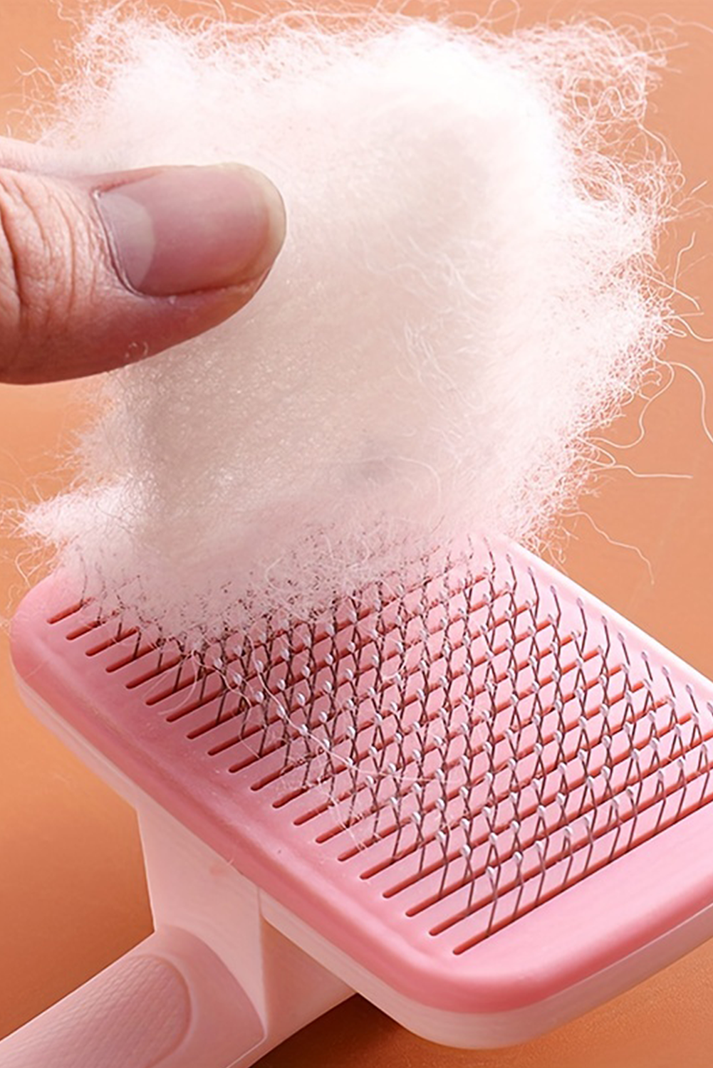 Pink Self Cleaning Gently Grooming Brush Pet Comb - loveforevers