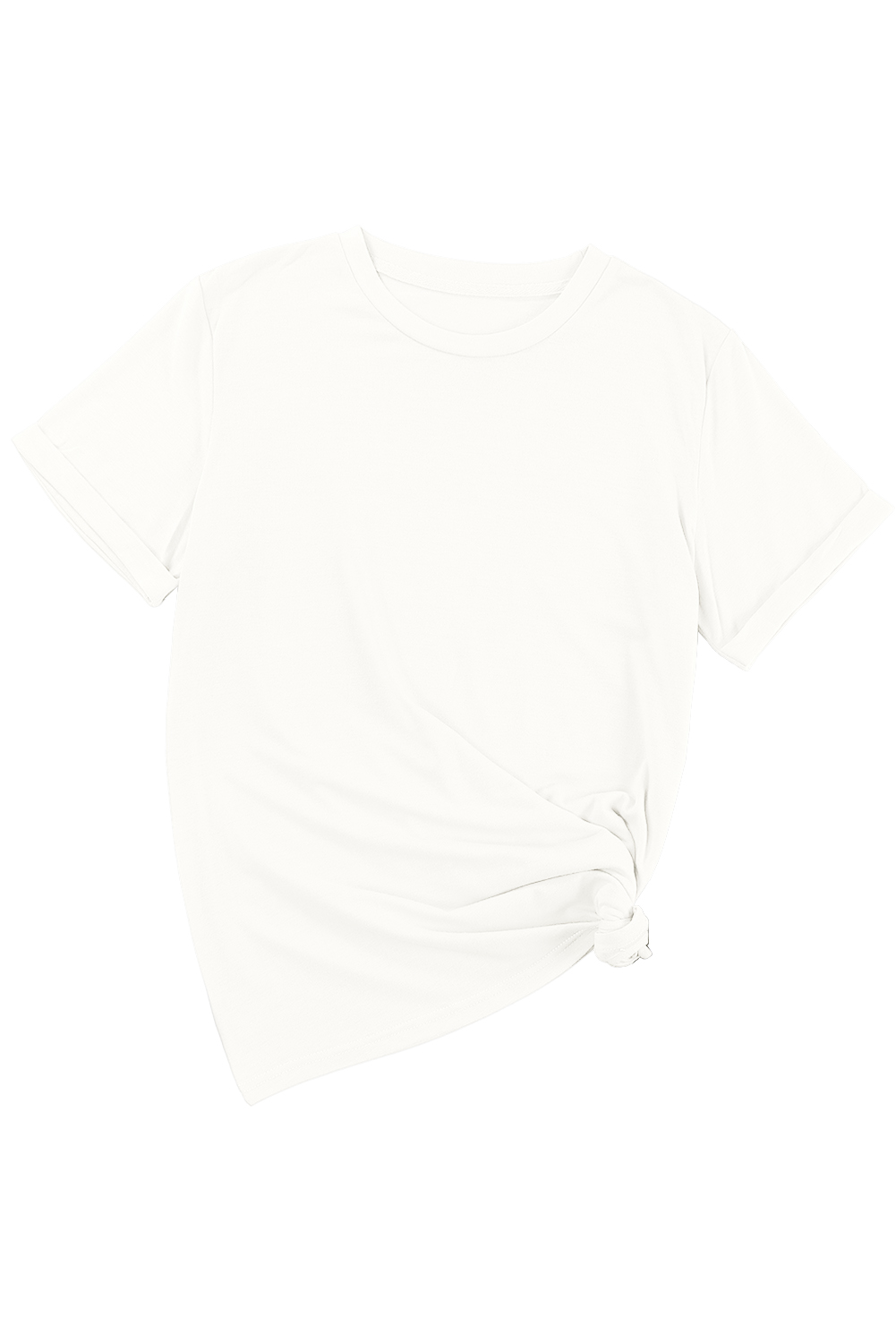 Khaki Casual Plain Crew Neck Tee - loveforevers
