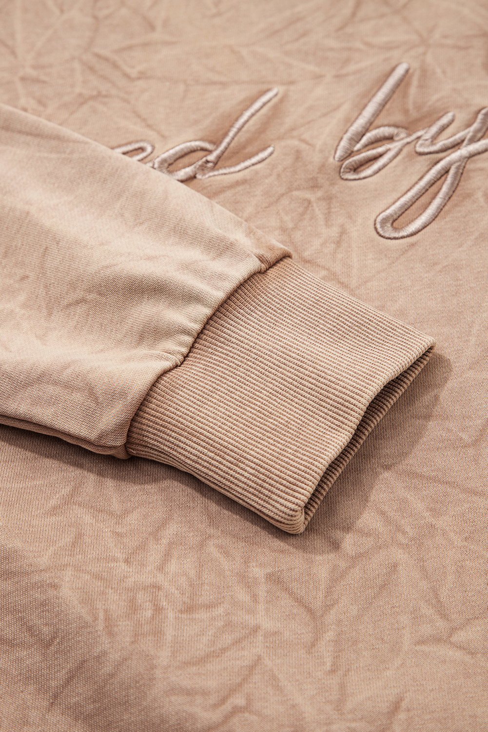 DUNE saved by grace Letter Embroidery Mineral Wash Loose Sweatshirt - loveforevers