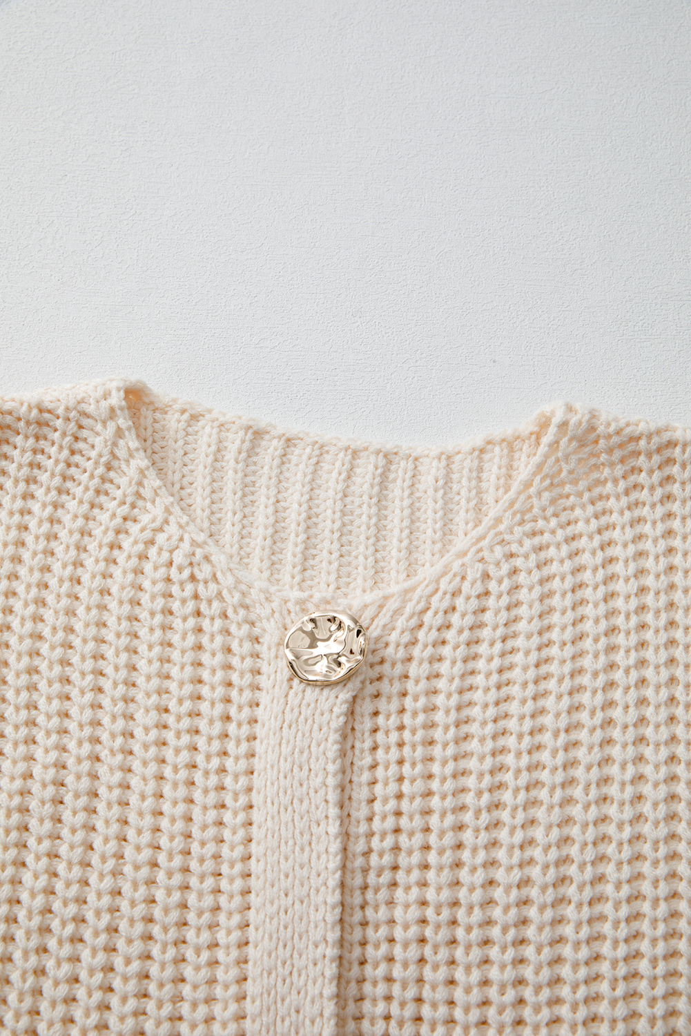 Fiery Red Solid Textured Knit Side Pockets Buttoned Sweater Vest - loveforevers