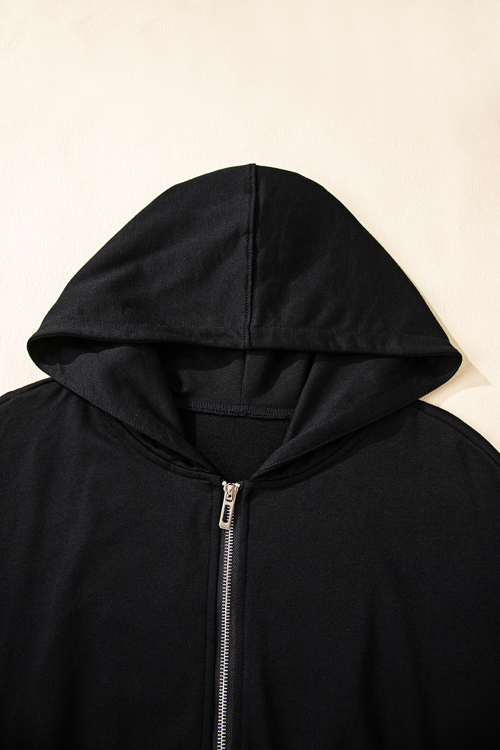 Gray Double Zipper Hooded Jacket and Sweatpants Active Set - loveforevers