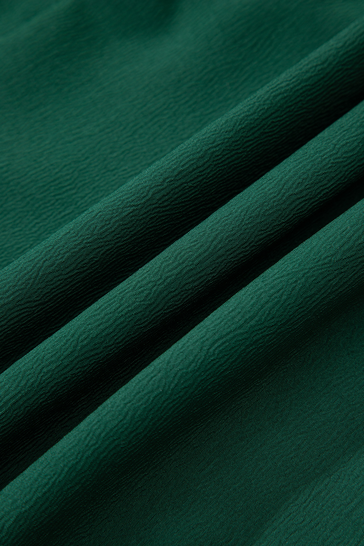 Blackish Green Solid Long Sleeve Button V Neck Tiered Maxi Dress - loveforevers