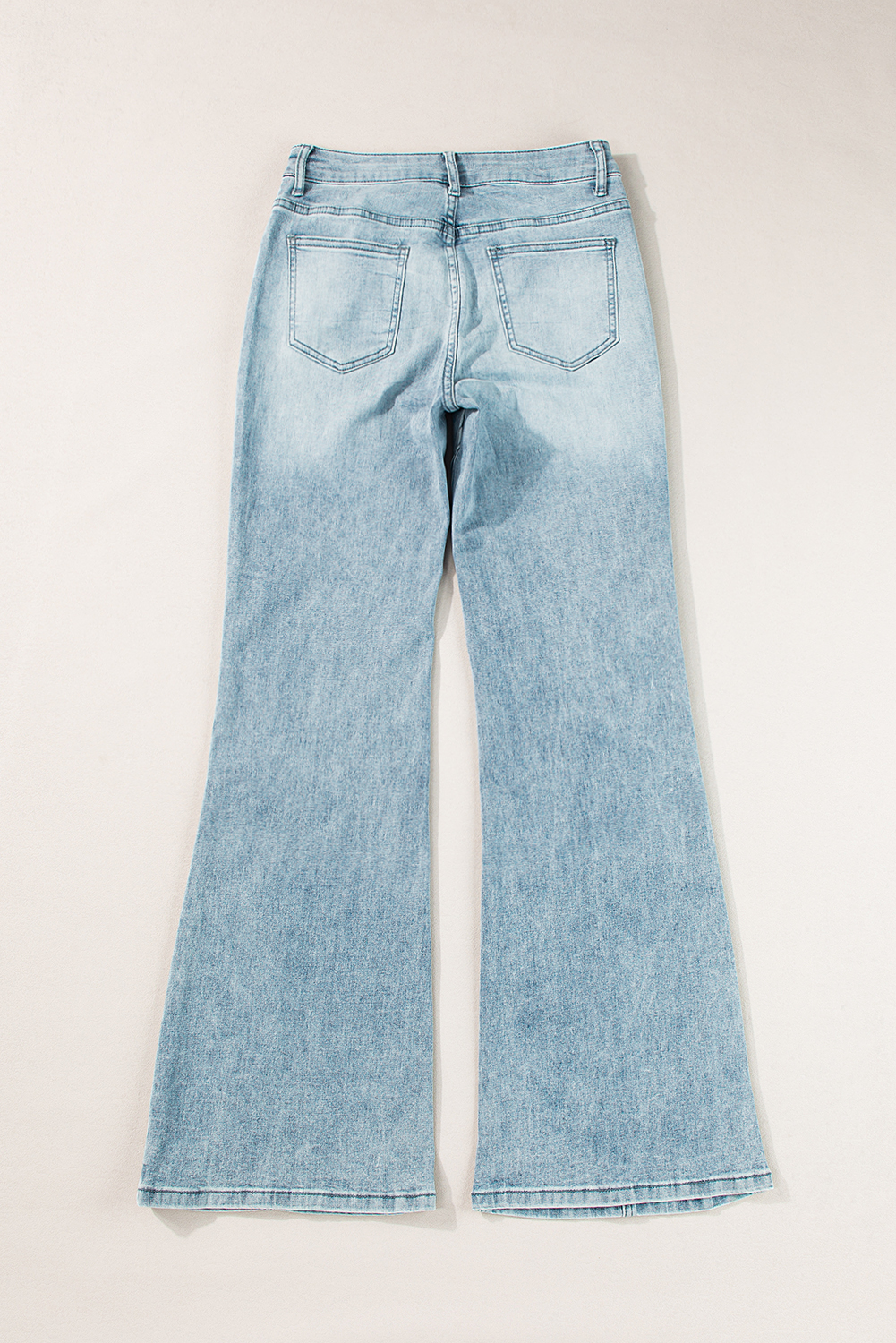 Dusk Blue Acid Wash Extra Wide Leg High Waist Long Jeans - loveforevers