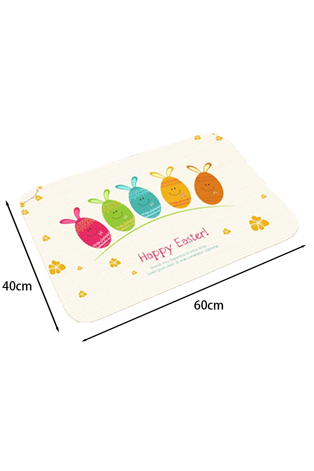 White Happy Easter Day Entrance Mat - loveforevers