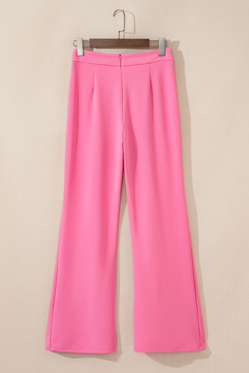 Sachet Pink High Waist Central Seam Flared Pants - loveforevers