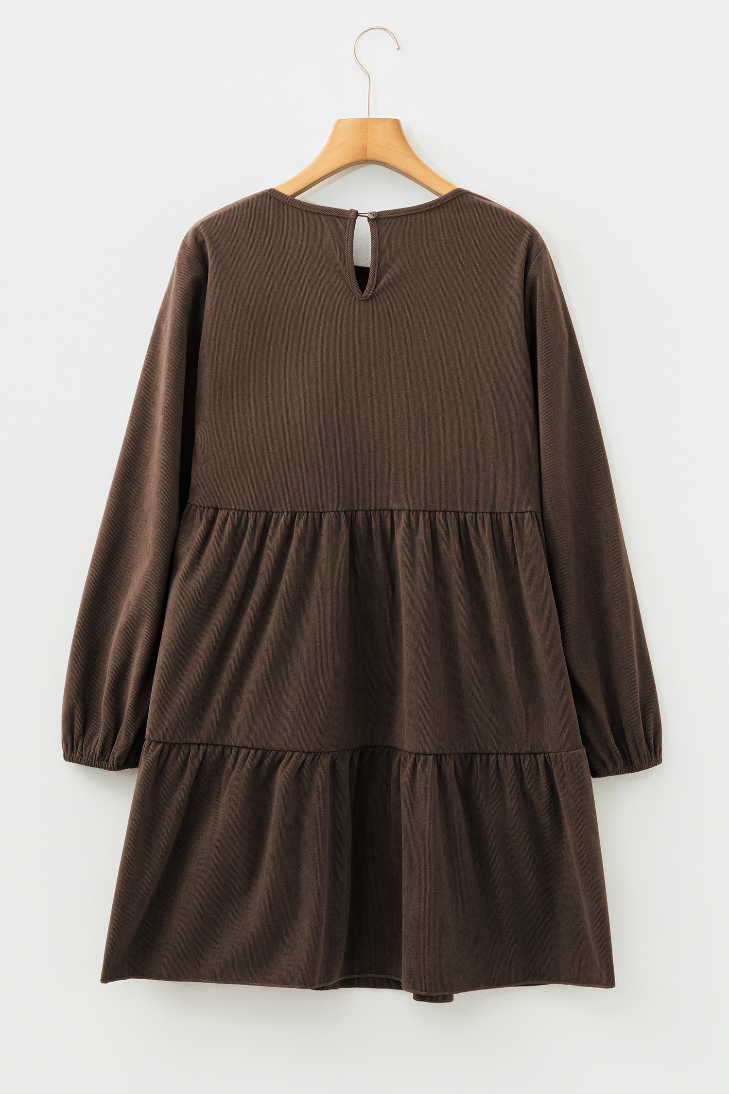 Black Lantern Sleeve Tiered Mini Dress - loveforevers