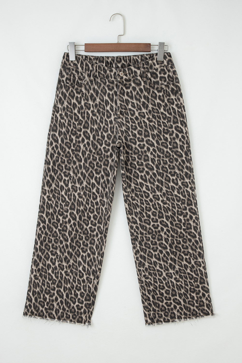 Yellow Leopard Straight Loose Leg Jeans - loveforevers