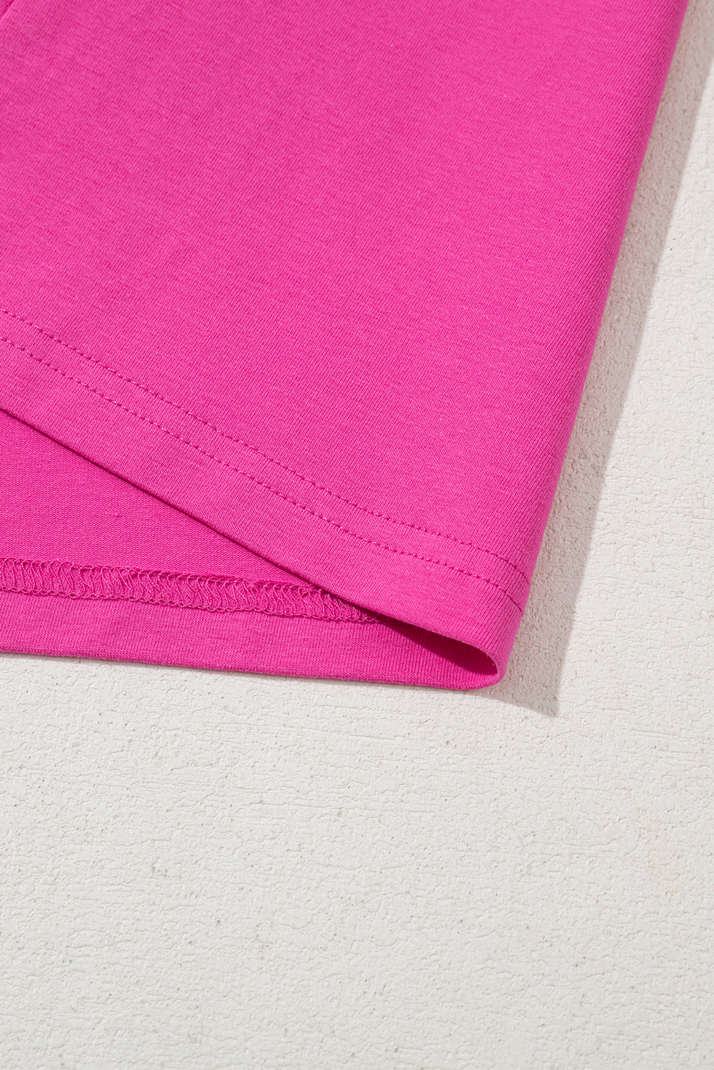 Strawberry Pink Casual Round Neck Bubble Sleeve T-shirt - loveforevers