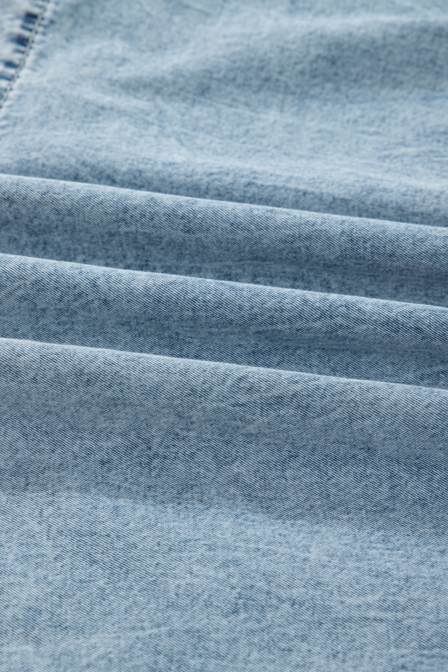 Dusk Blue Light Wash Tiered Flowy Overall Denim Dress - loveforevers