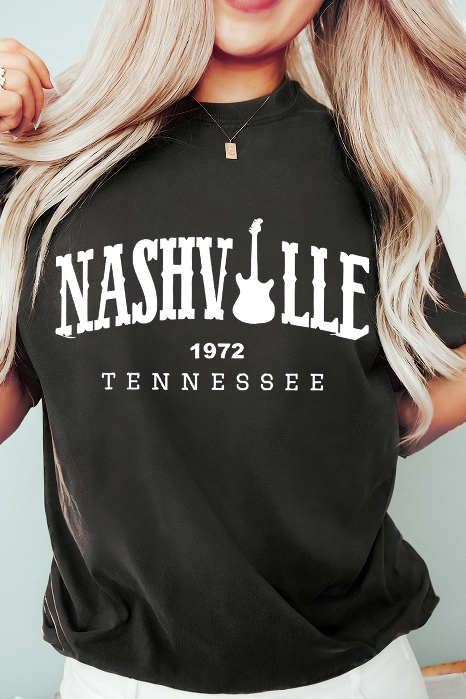 Black NASHVILLE TENNESSEE Country Music T Shirt - loveforevers