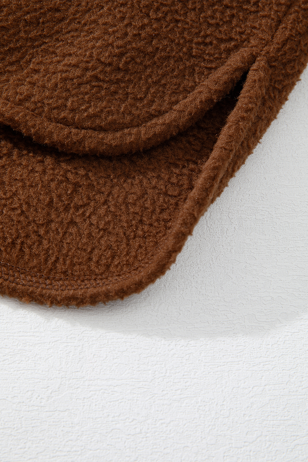 Brown Half Zip Fleece Pullover Sweatshirt - loveforevers