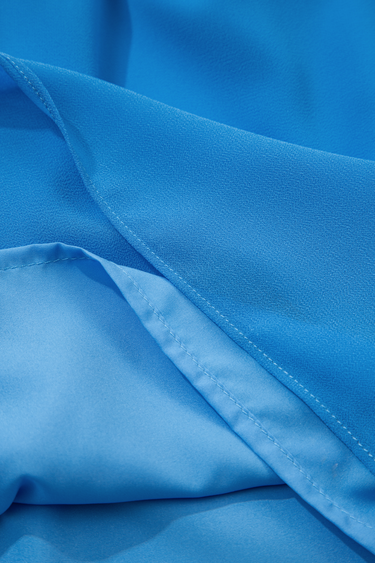 Blue Half Buttons Collared Elastic Waist Sleeveless Shirt Dress - loveforevers
