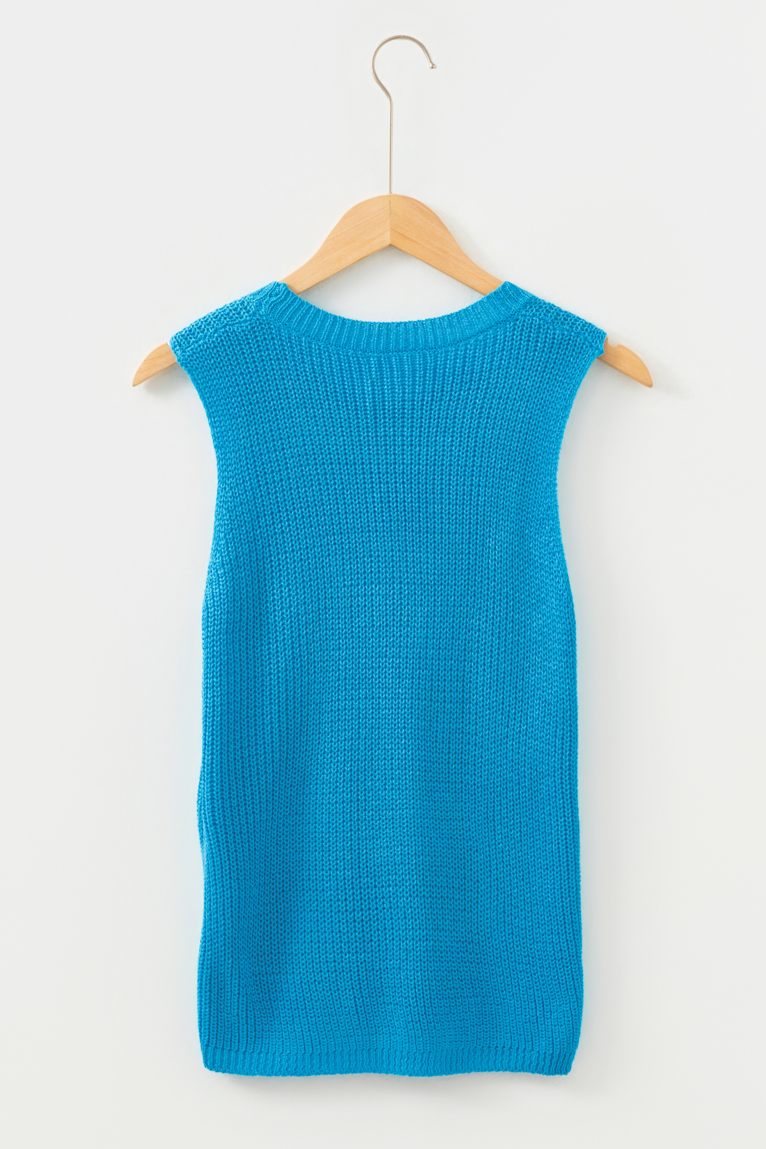 Dusk Blue Summer Script Graphic Sleeveless Sweater Vest - loveforevers