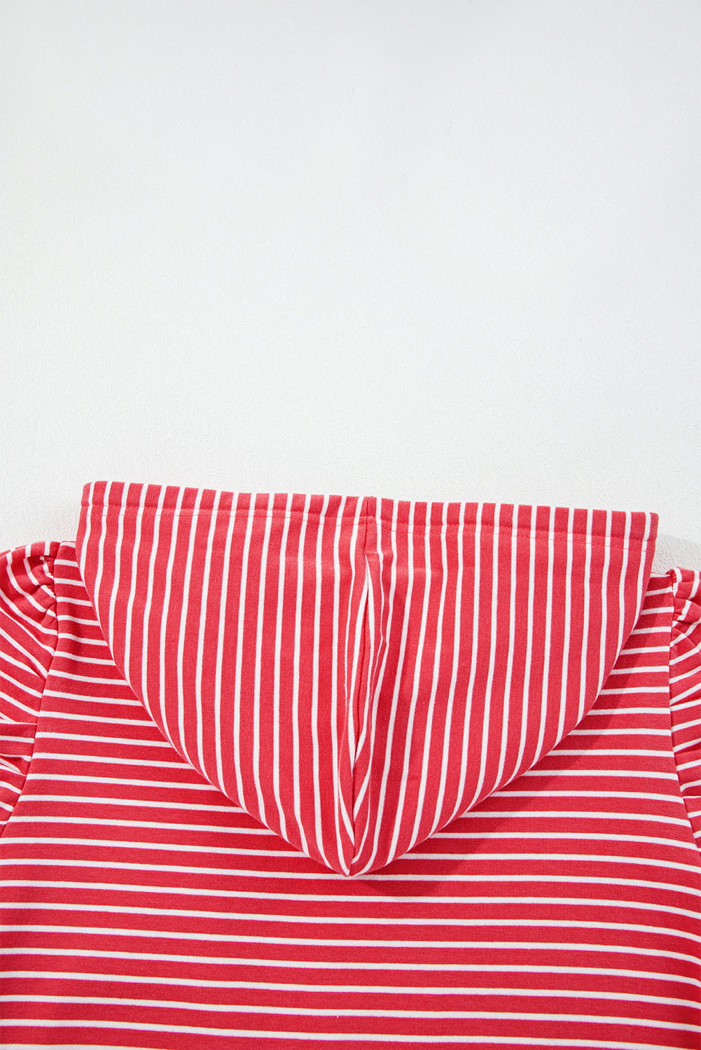 Red Stripe Puff Sleeve Stripe Hoodie - loveforevers