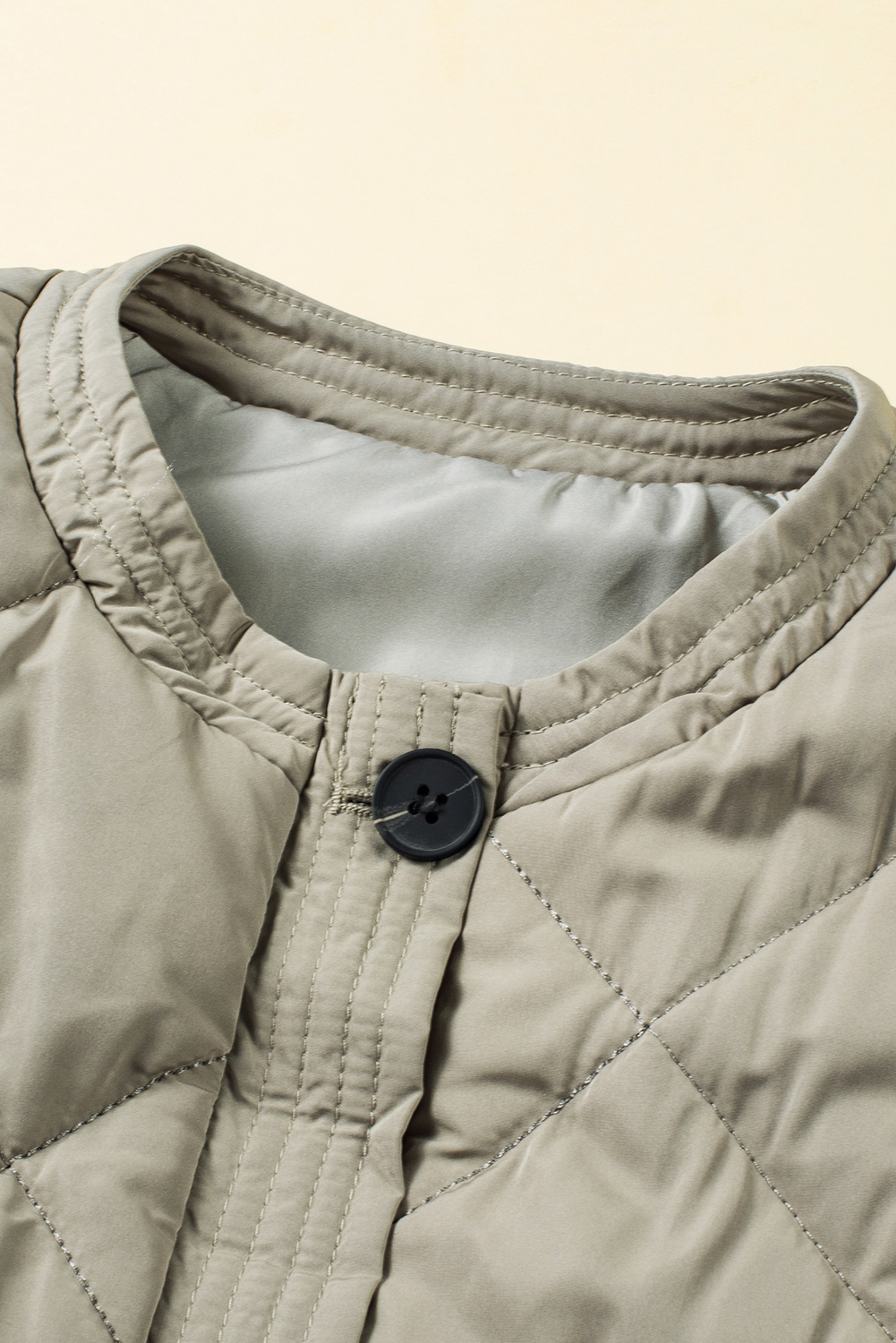 Green Quilted Snap Button Hooded Puffer Coat - loveforevers