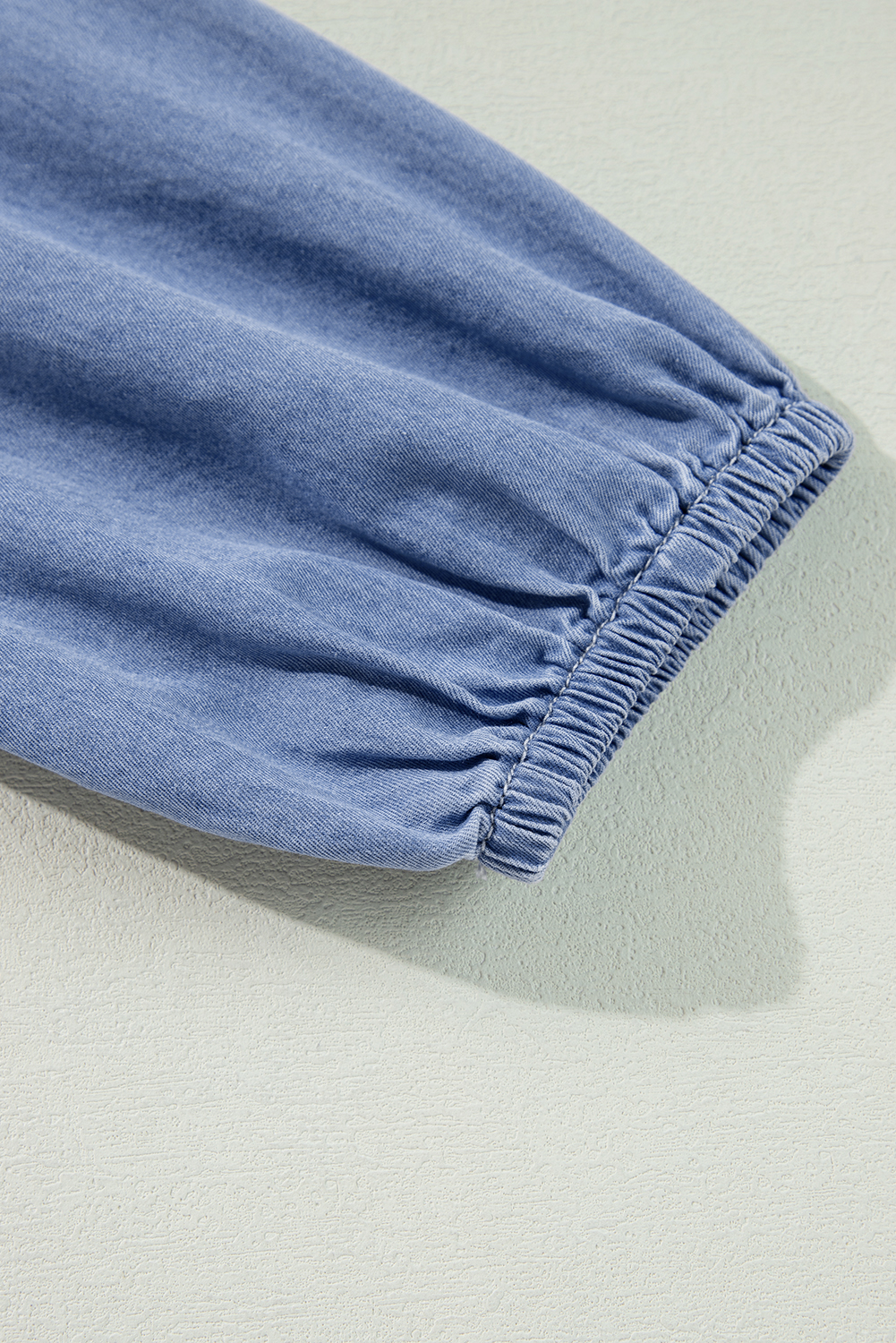 Myosotis Chambray Deep V Neck Bracelet Sleeve Maxi Dress - loveforevers