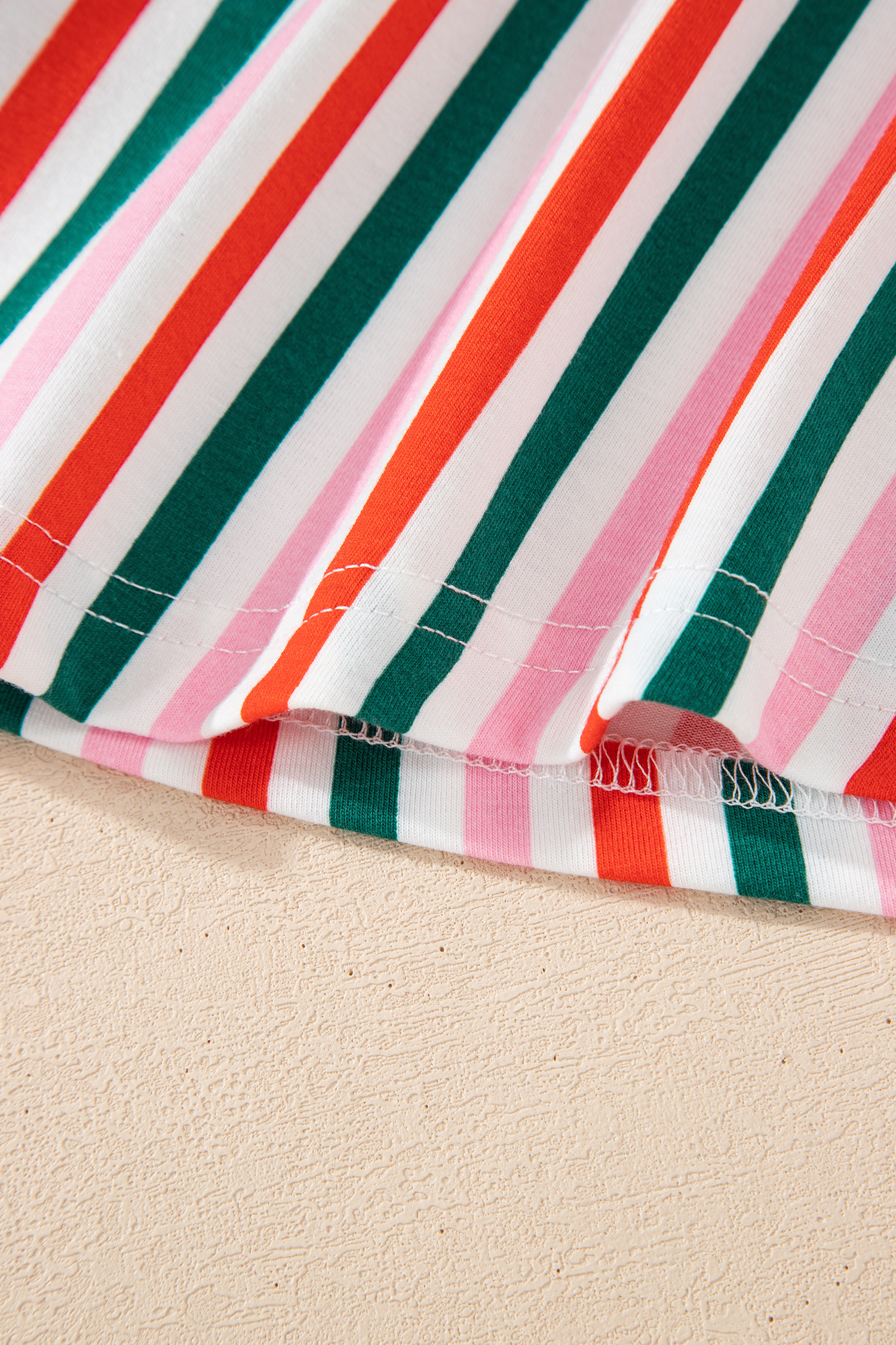 Pink Stripe Christmas Long Sleeve Shirt Style Lounge Dress - loveforevers
