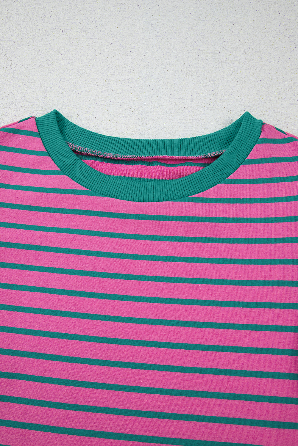 Pink Stripe Collared V Neck Puff Sleeve T Shirt Dress - loveforevers
