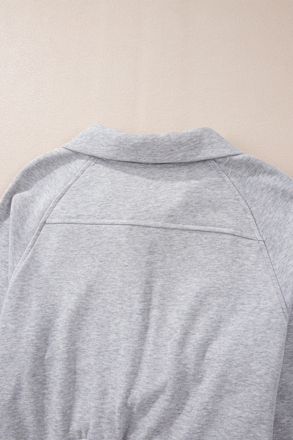 Aruba Blue Quarter Zip Stand Neck Kangaroo Pocket Sweatshirt - loveforevers
