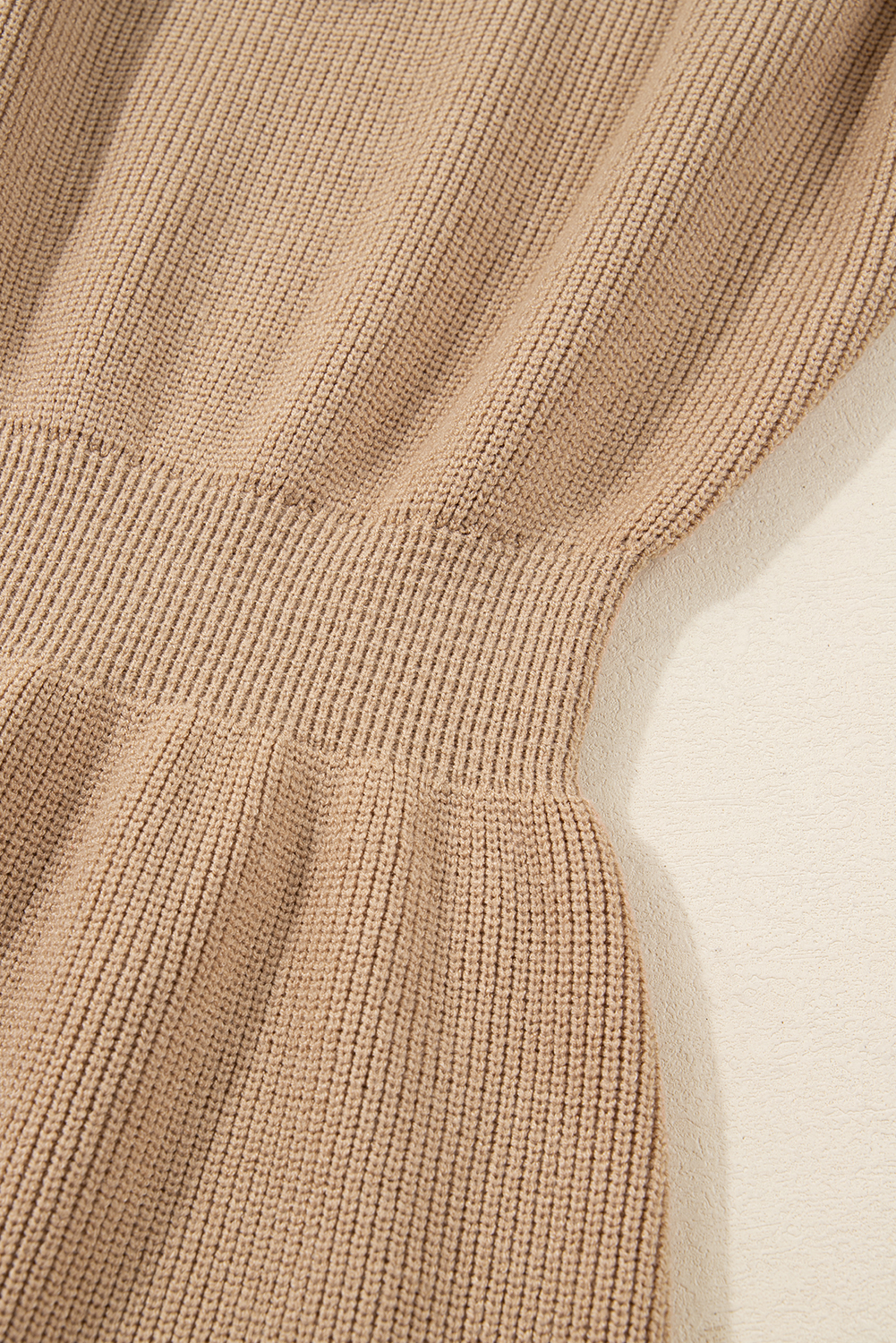 Smoke Gray Pearl Embellished Keyhole Ribbed Sweater Dress - loveforevers