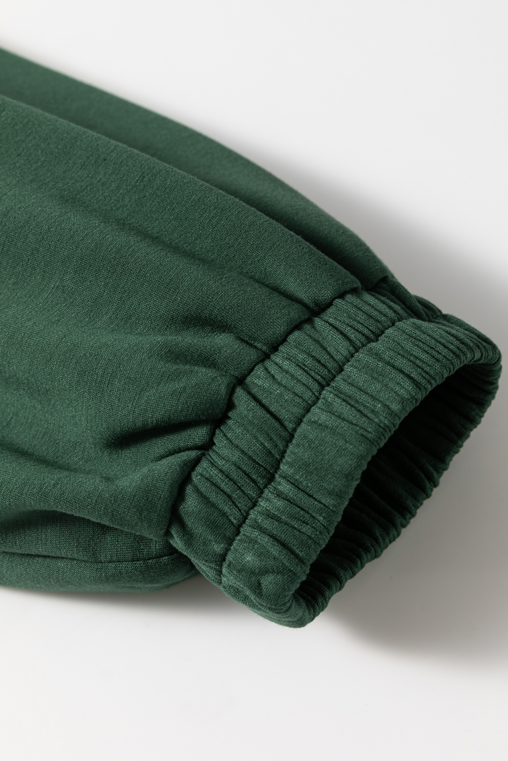 Blackish Green Collared Half Zip French Terry Knit Drawstring Casual Romper - loveforevers