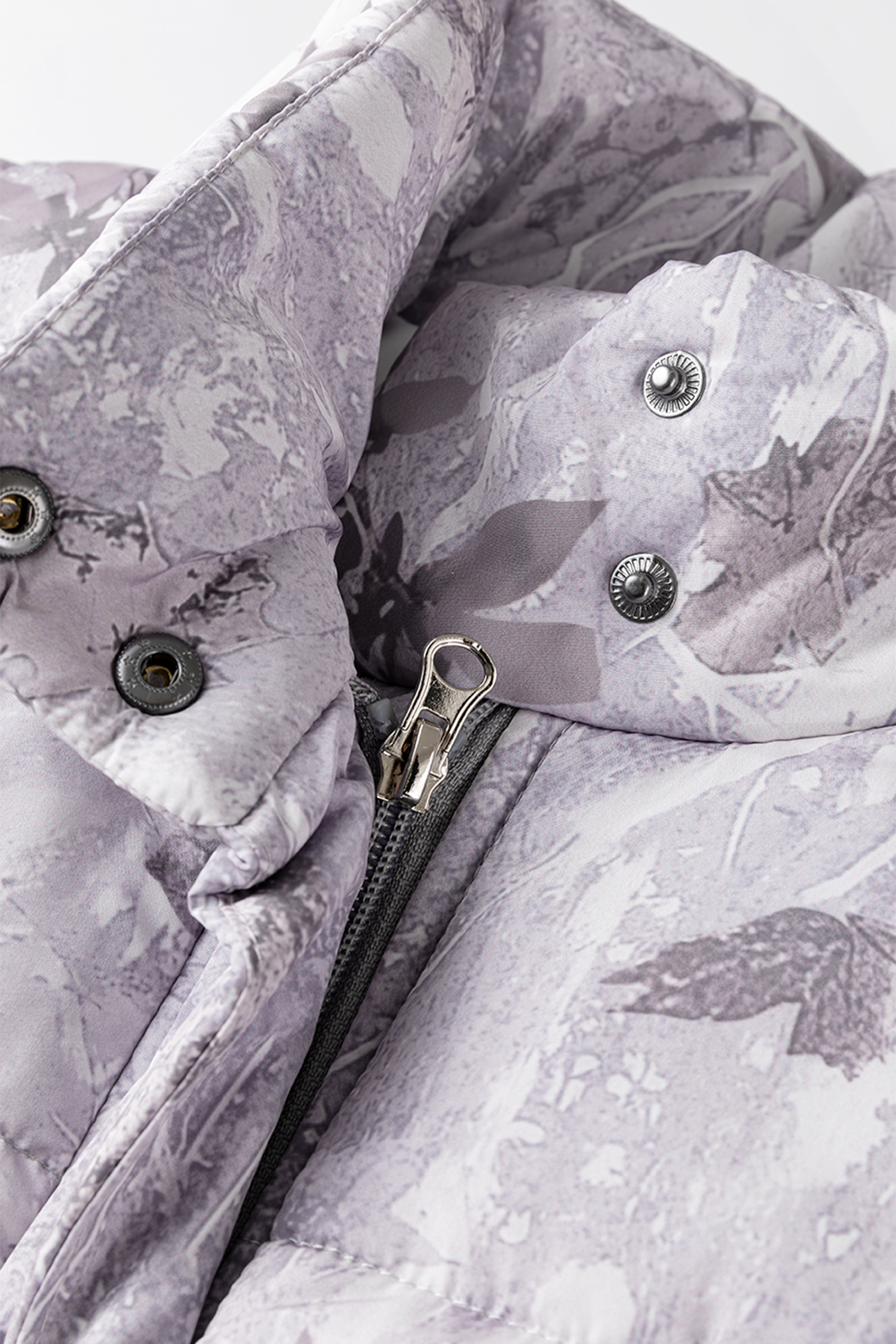 Brown Camo Leaf Print Winter Puffer Vest - loveforevers