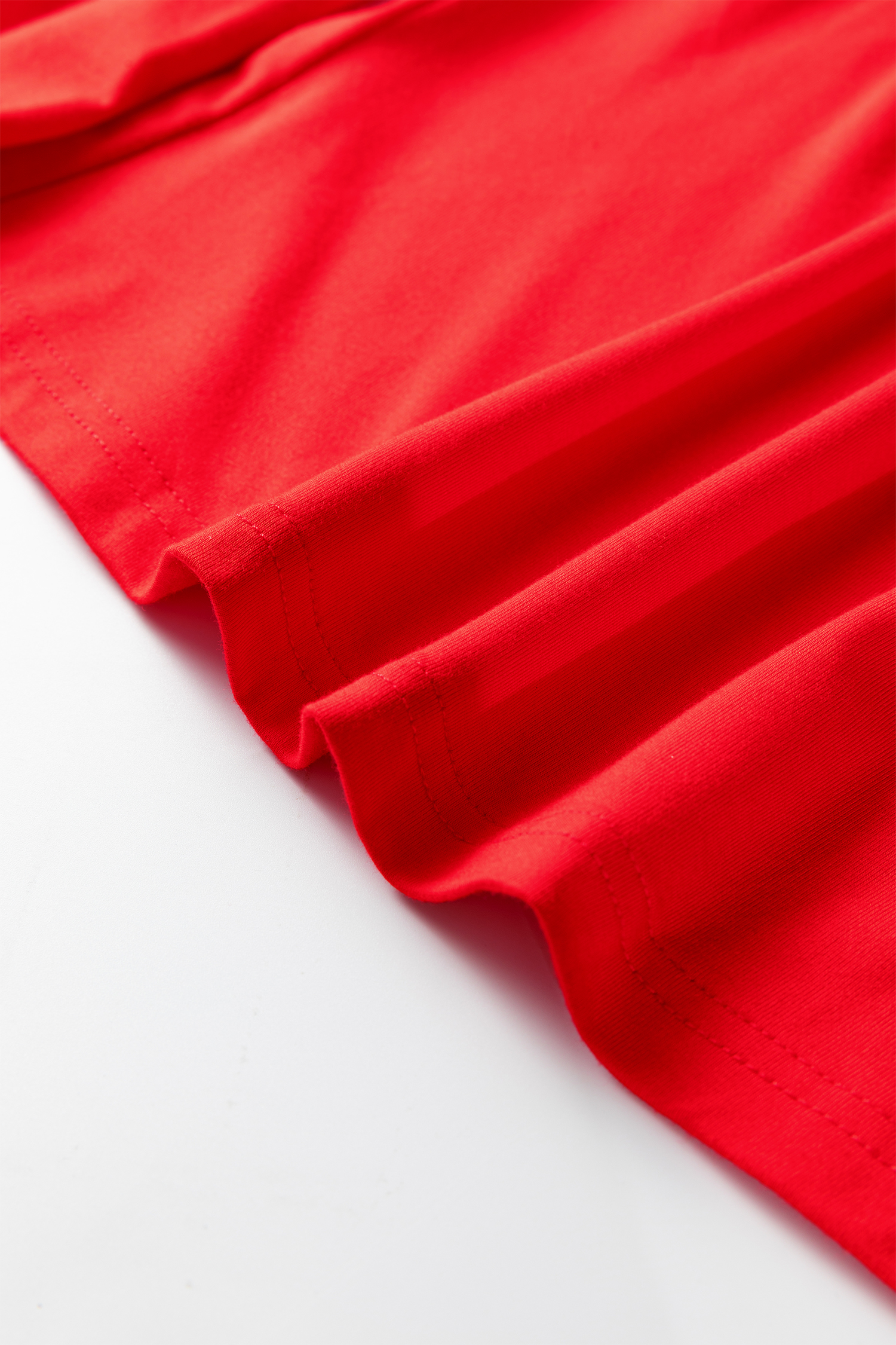 Fiery Red Foldover Off Shoulder Long Sleeve Slim Top - loveforevers