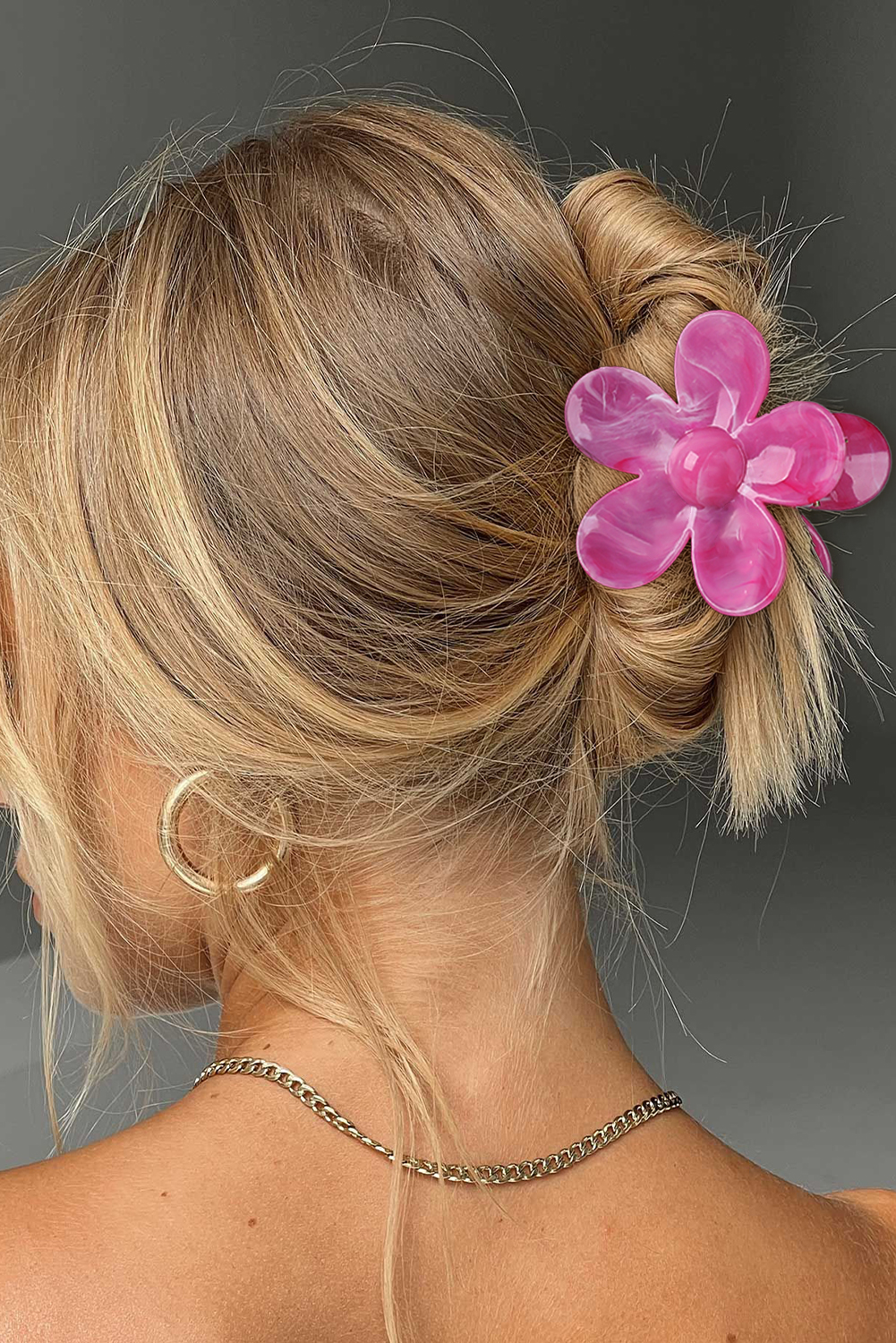 Bonbon Flower Shape Resin Hair Claw Clip - loveforevers