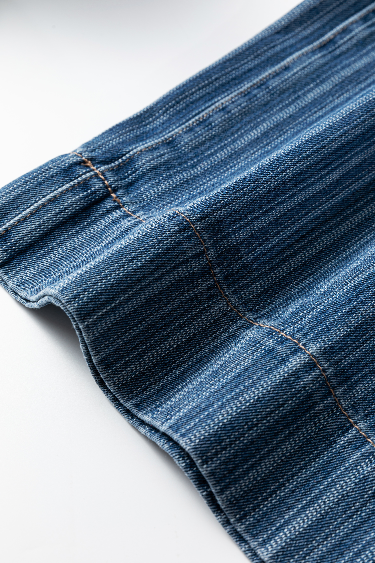 Blue Stripe Contrasted Drawstring Pocketed Loose Jeans - loveforevers