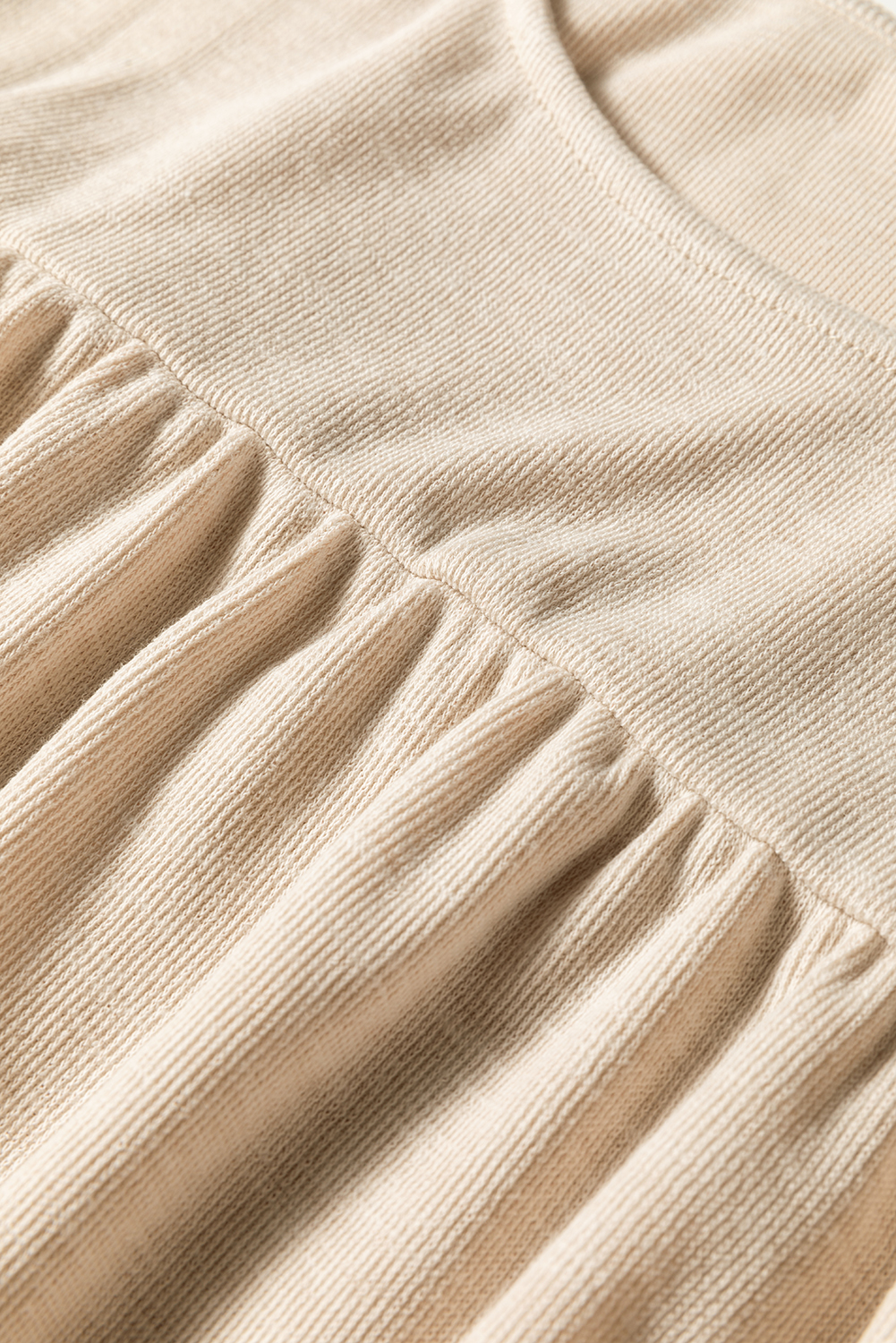 Jet Stream Textured Pleated Drop Shoulder Long Sleeve Knit Top - loveforevers