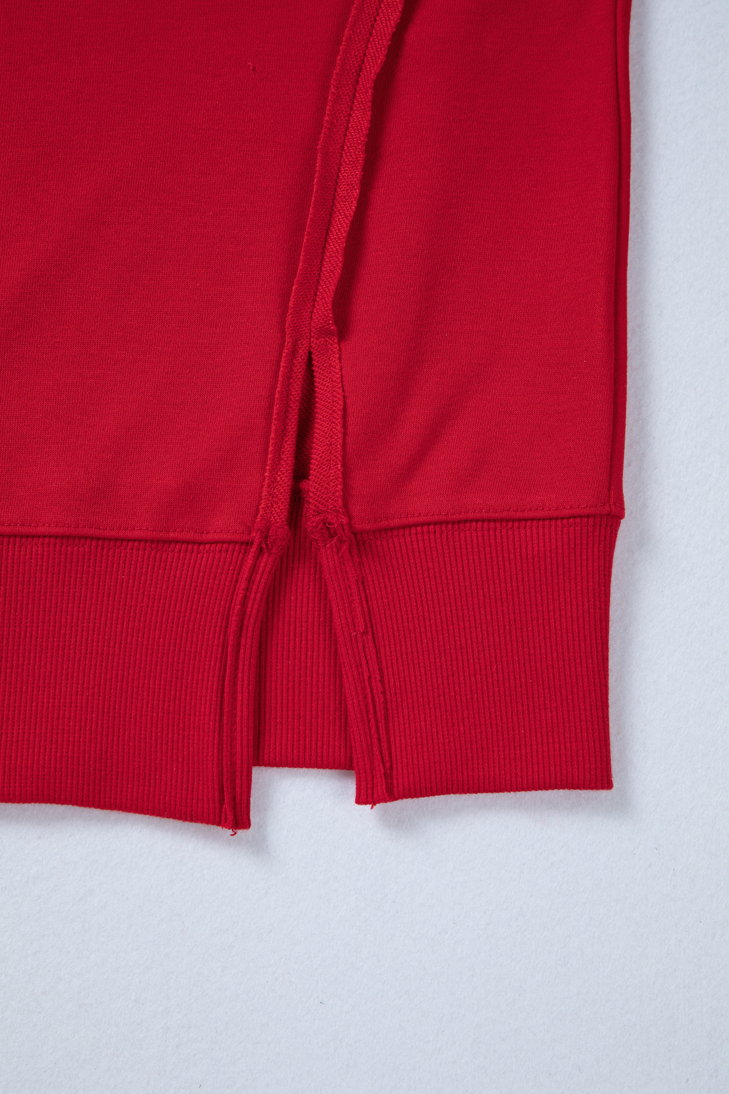 Racing Red Holly Jolly Embroidered Graphic Baggy Sweatshirt - loveforevers
