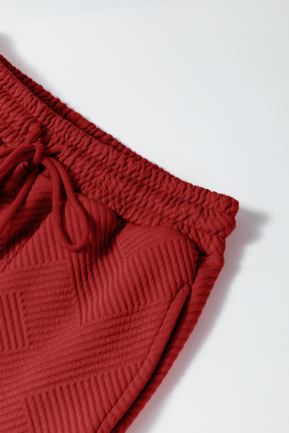 Red Dahlia Ultra Loose Textured 2pcs Slouchy Outfit - loveforevers