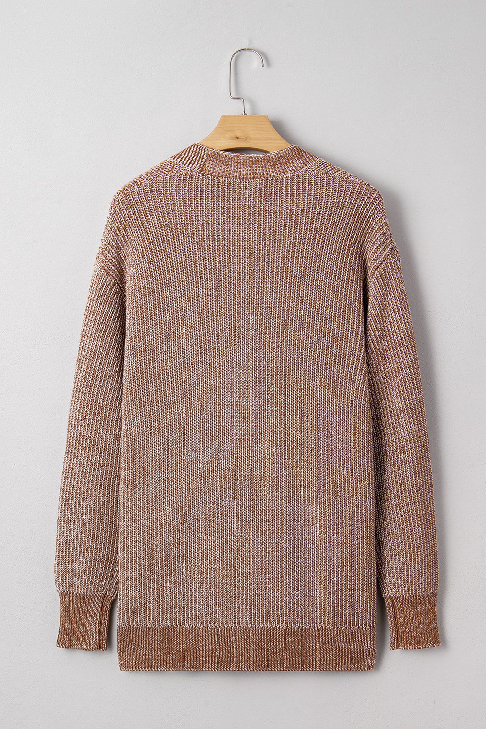 Straw Yellow Solid Open Knit Cardigan with Pockets - loveforevers