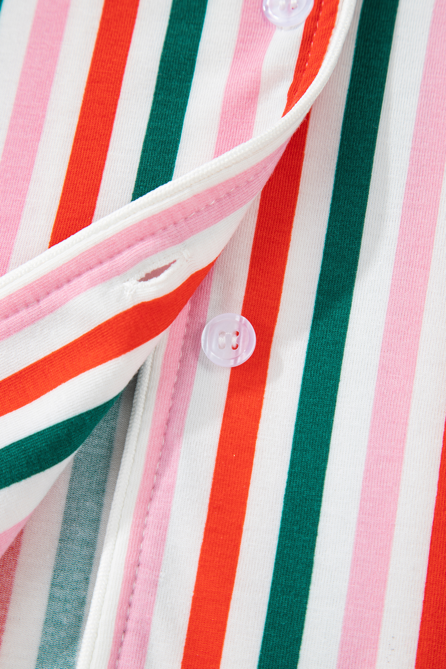 Pink Stripe Christmas Long Sleeve Shirt Style Lounge Dress - loveforevers