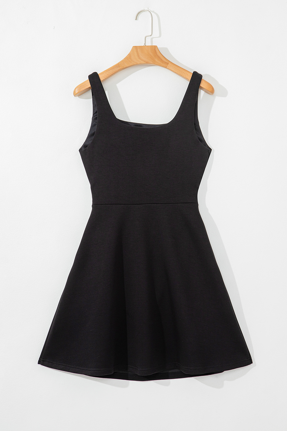 Black Cut Out Front High Waist Tank Mini Dress - loveforevers