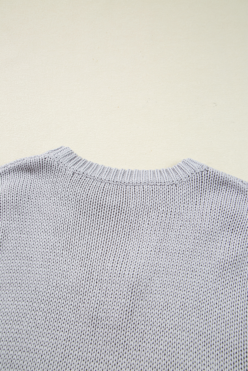 Light Grey Bowknot Applique Cap Sleeve Sweater - loveforevers