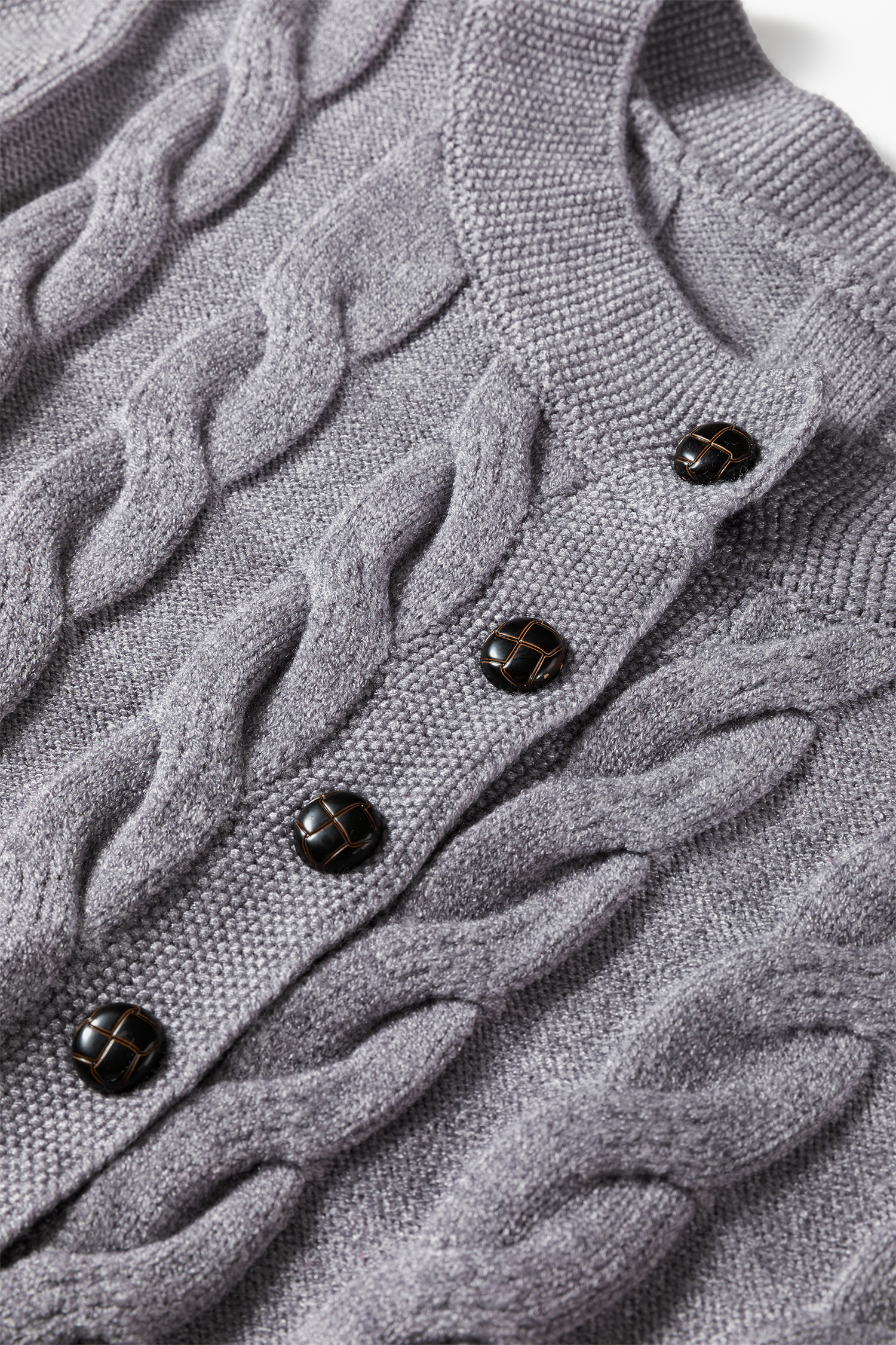 High Cable Knit Cardigan Sweater - loveforevers